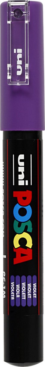 Posca uni verfmarker 1mc paars - conische punt - 1 mm
