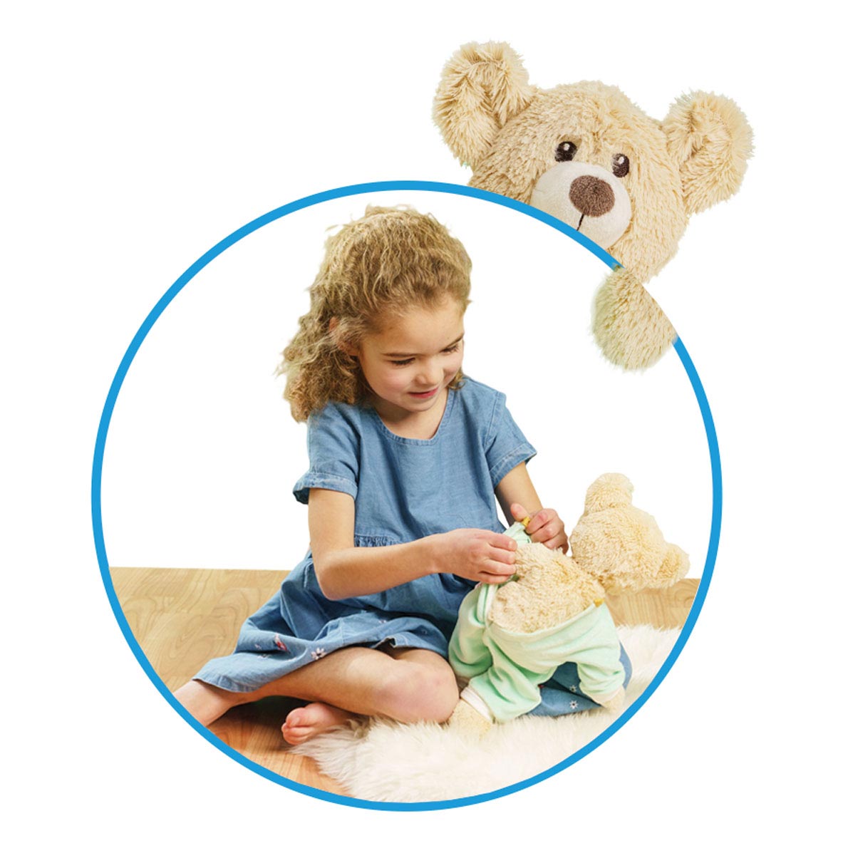 Heless knuffel pluche teddy dreamy, 32cm