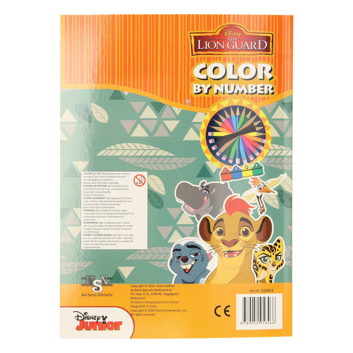 Boek specials nederland bv kleuren op nummer - lion king