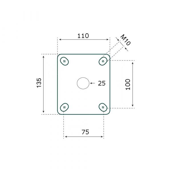 Mm tarsus bokwiel 160 . zwart