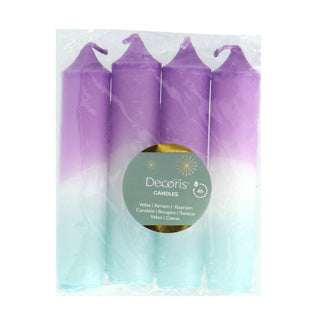 Dinerkaars per 4 dipdye pastelkleuren 5 assorti 11cm | 10 stuks