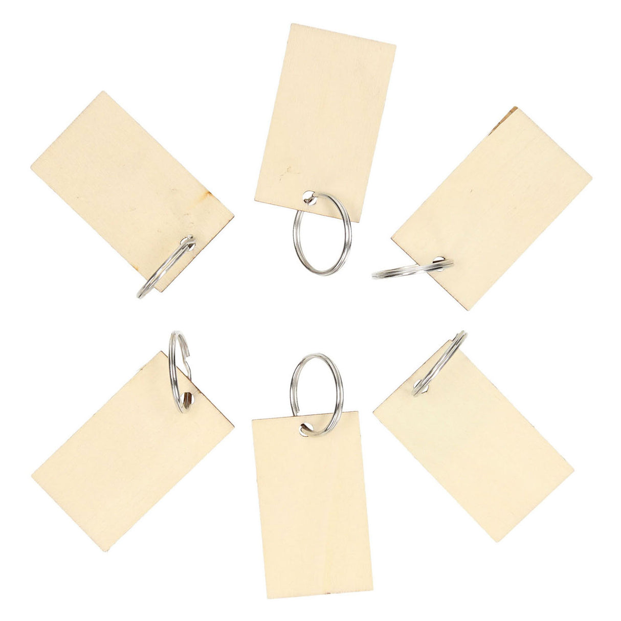 Lobbes houten sleutelhangers, 6st.