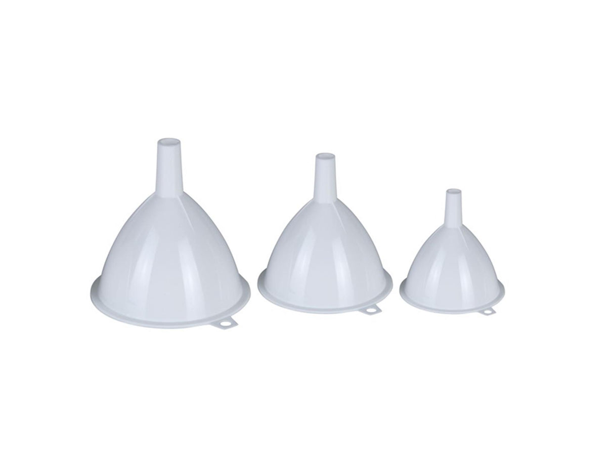 Excellent houseware trechters set 3delig kunststof wit