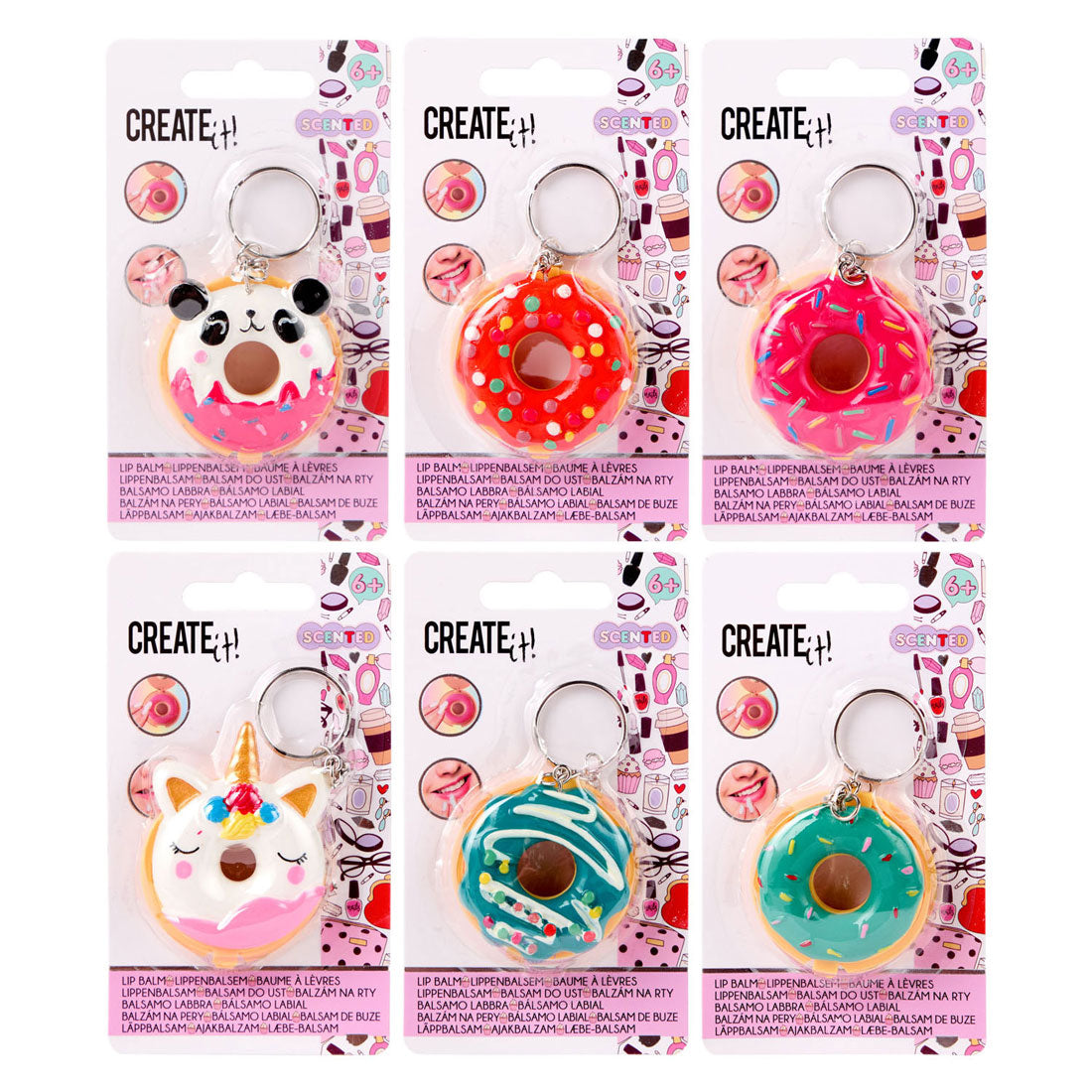 Create it! beauty sleutelhanger donut met lippenbalsem