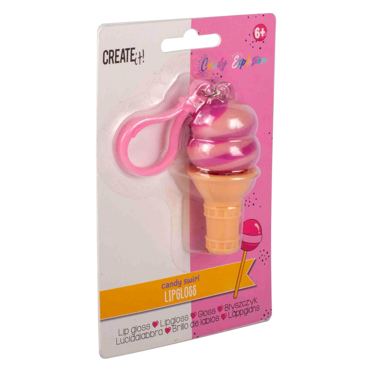 Canenco create it! candy explosion lipgloss ijsje sleutelhanger