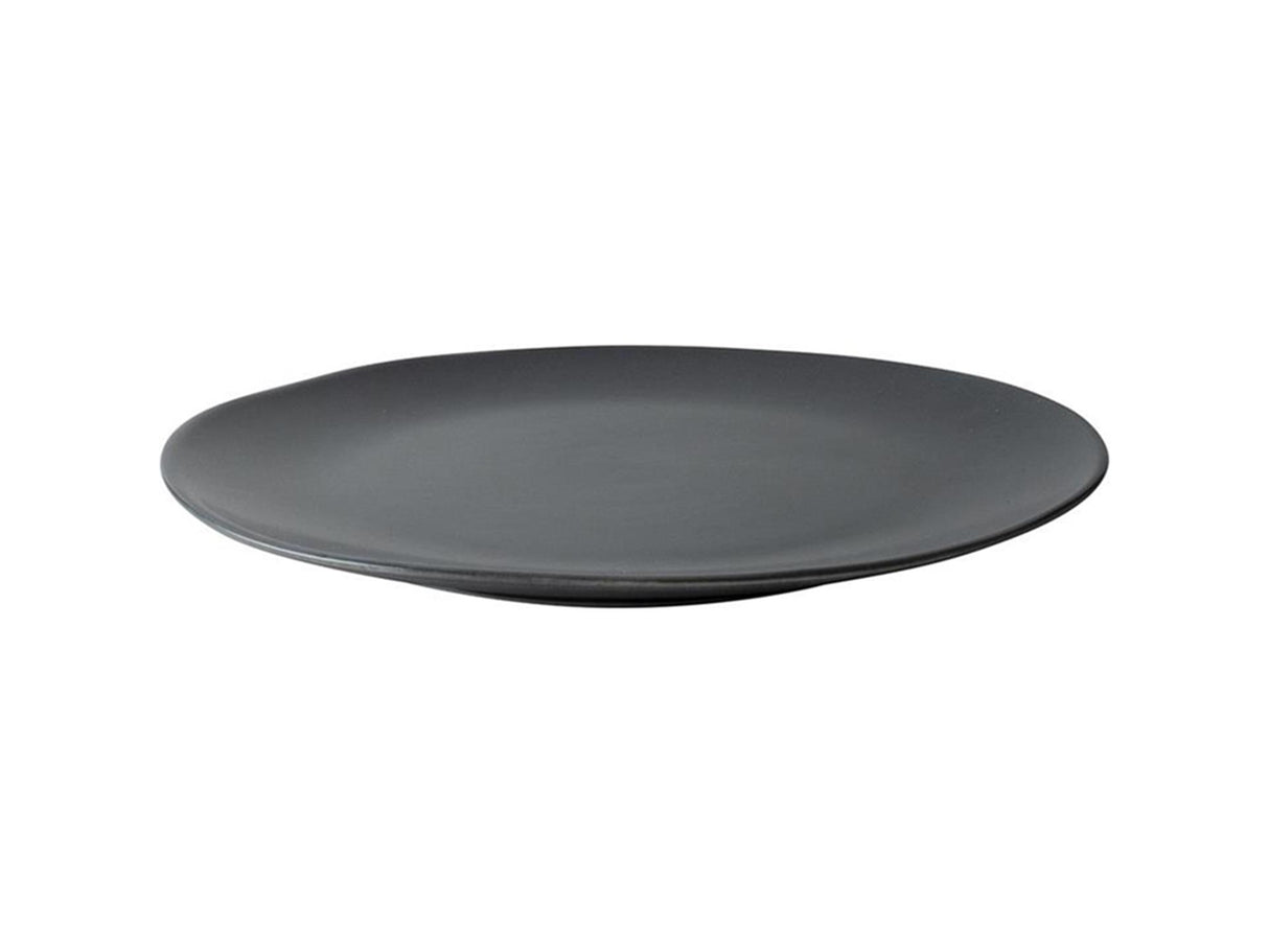 Dutch rose velvet bord plat ø26,5cm mat zwart 4st