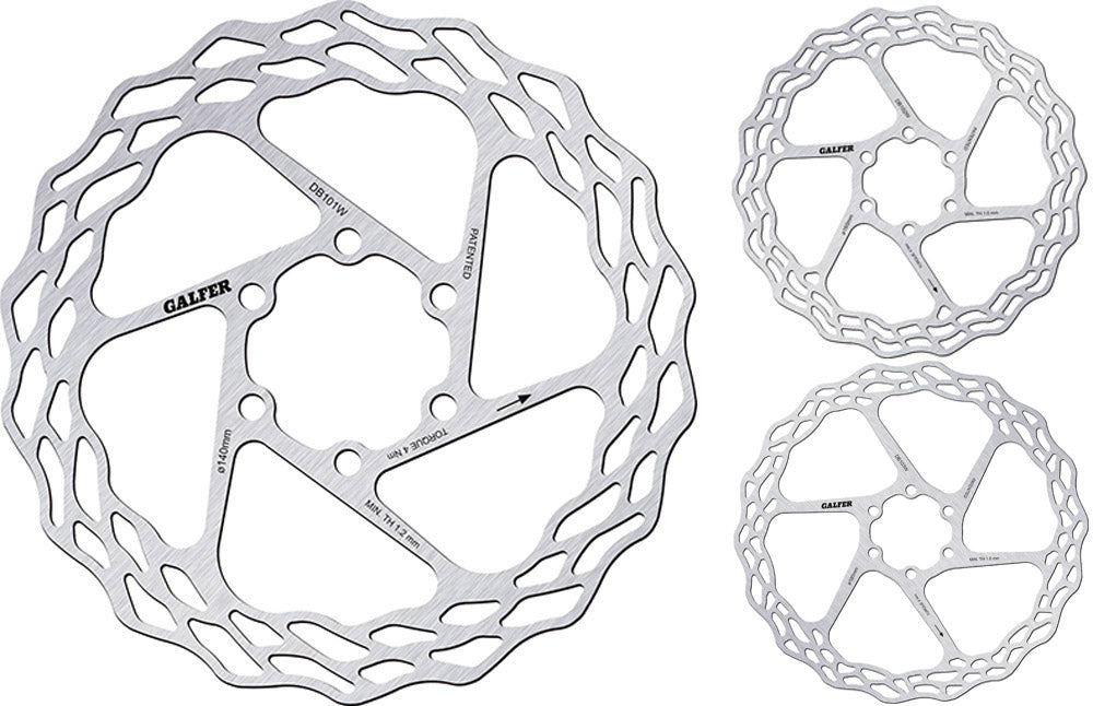 Galfer bike wave® fixed road 6-bolt disc rotor