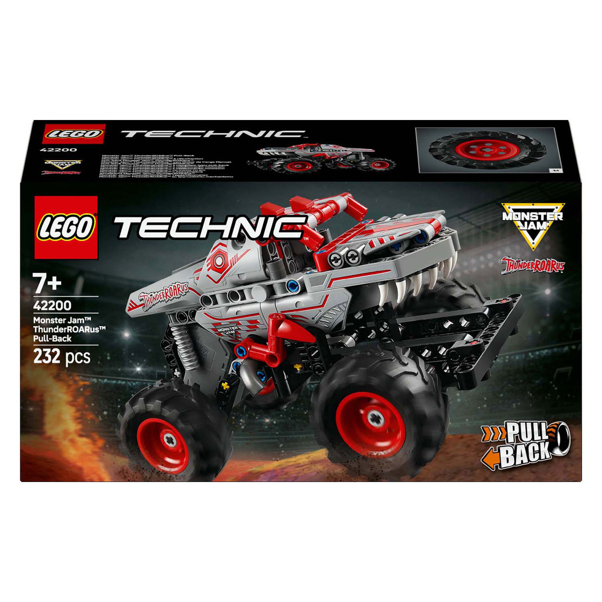 Lego technic monster jam™ thunderroarus™ pull-back truck - 42200