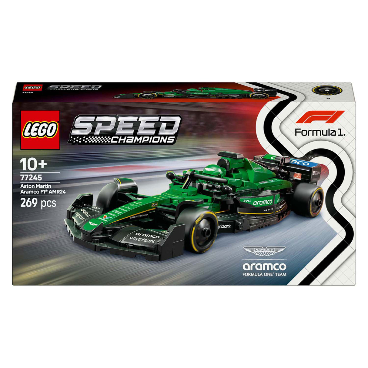 Lego speed champions aston martin aramco f1 amr24 racewagen set - 77245