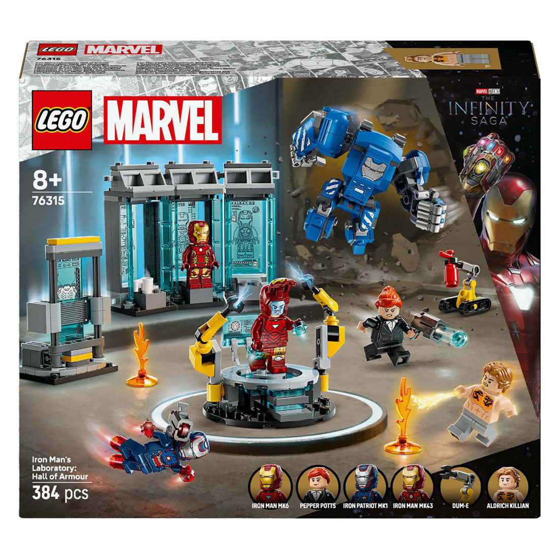 Lego marvel iron mans laboratorium: harnasruimte set - 76315