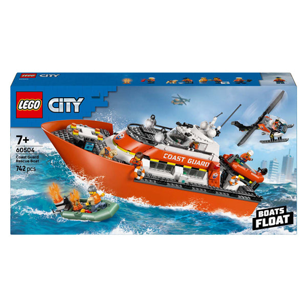 Lego city exploration - kustwacht reddingsboot - met helikopter