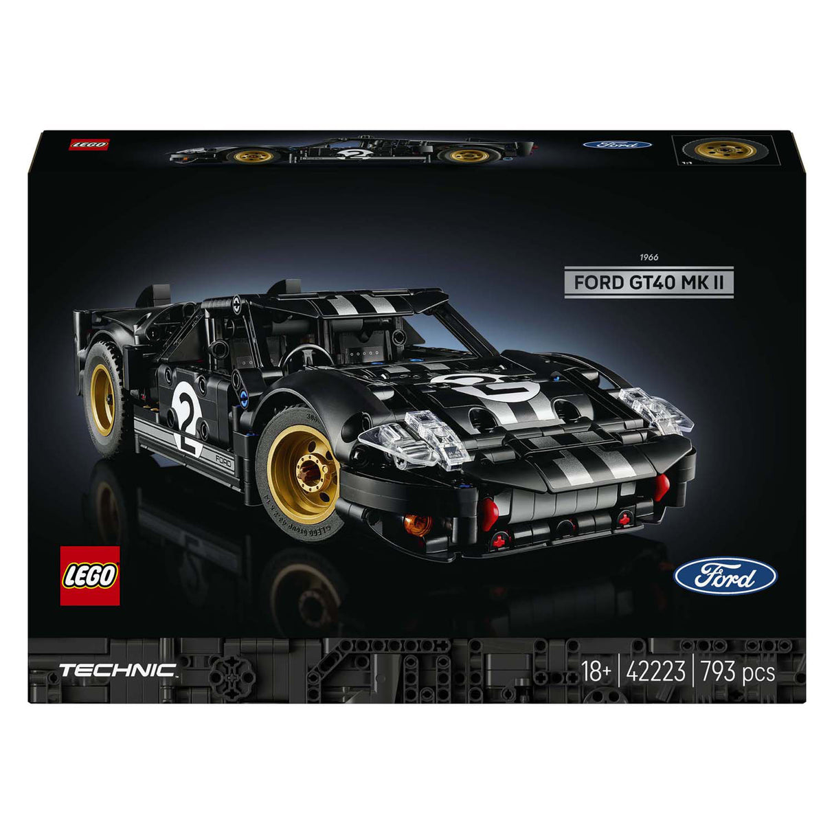 Lego technic 42223 1966 ford gt40 mkii racewagen