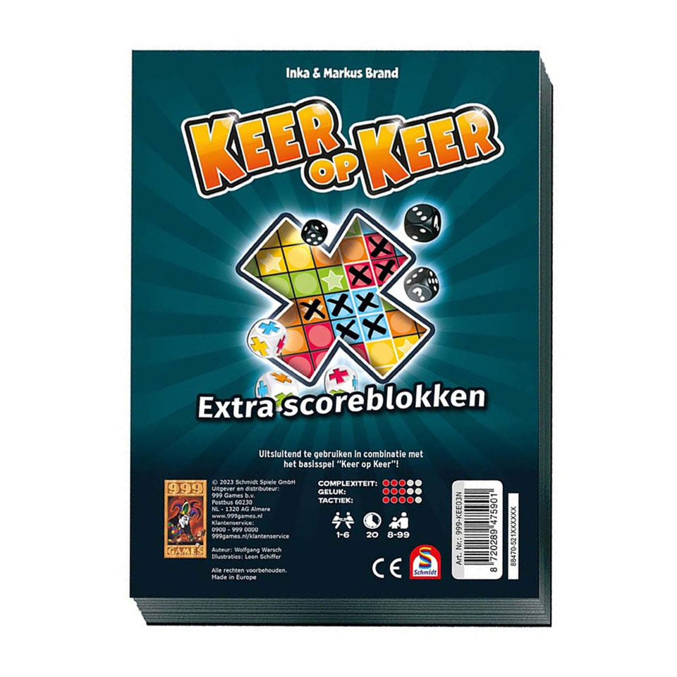 999games 999 games keer op keer scoreblok level 1, 2st.