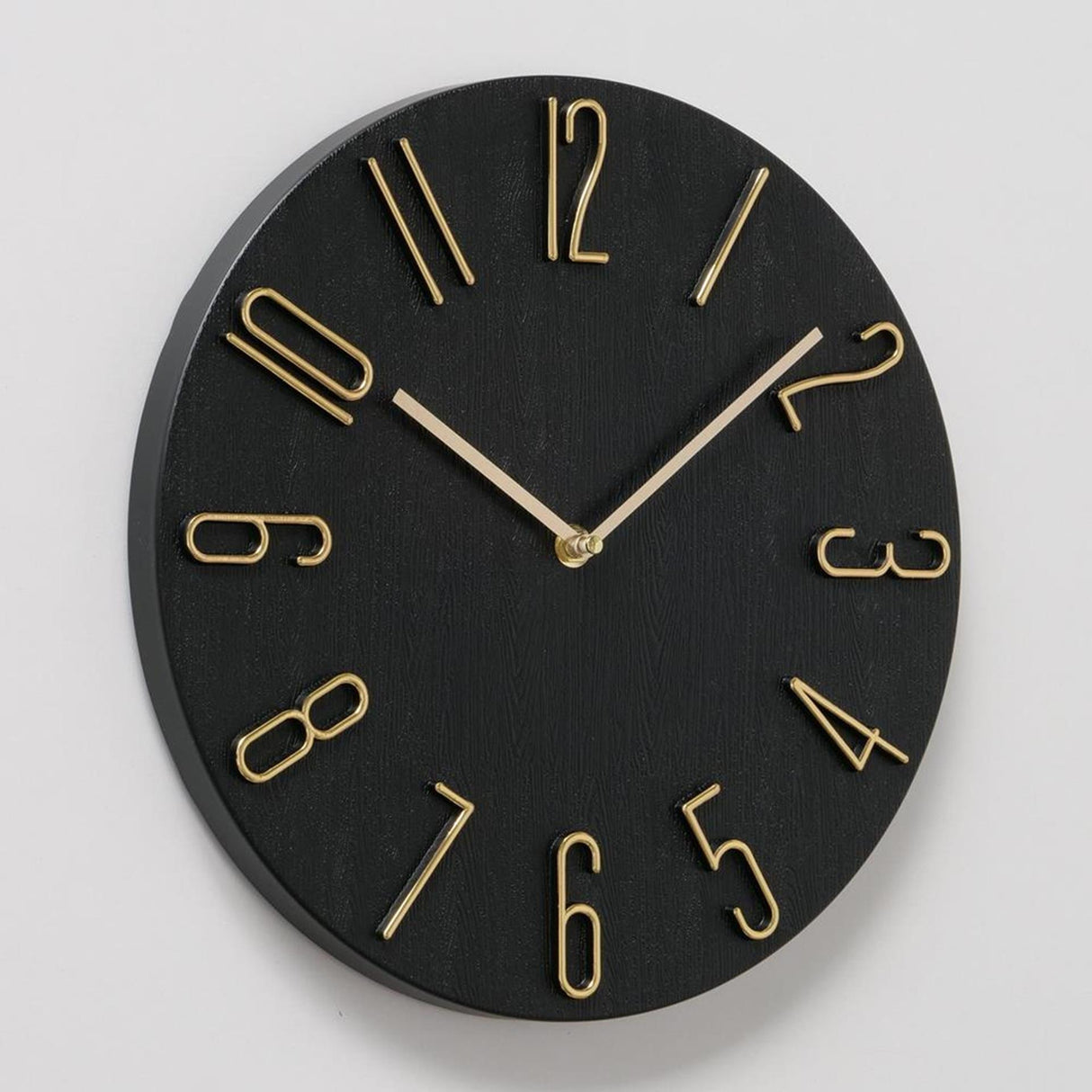 Boltze home wandklok 'tempo' kunststof dia.30x3,5cm analoog matzwart