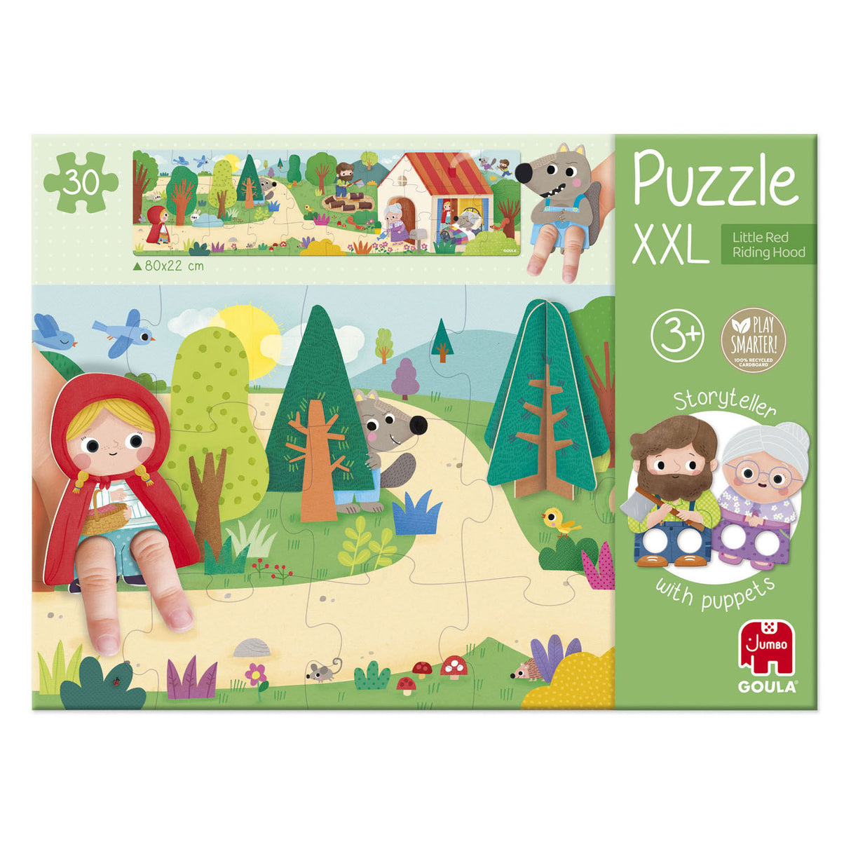 Diset jumbo goula legpuzzel xxl roodkapje, 30st.