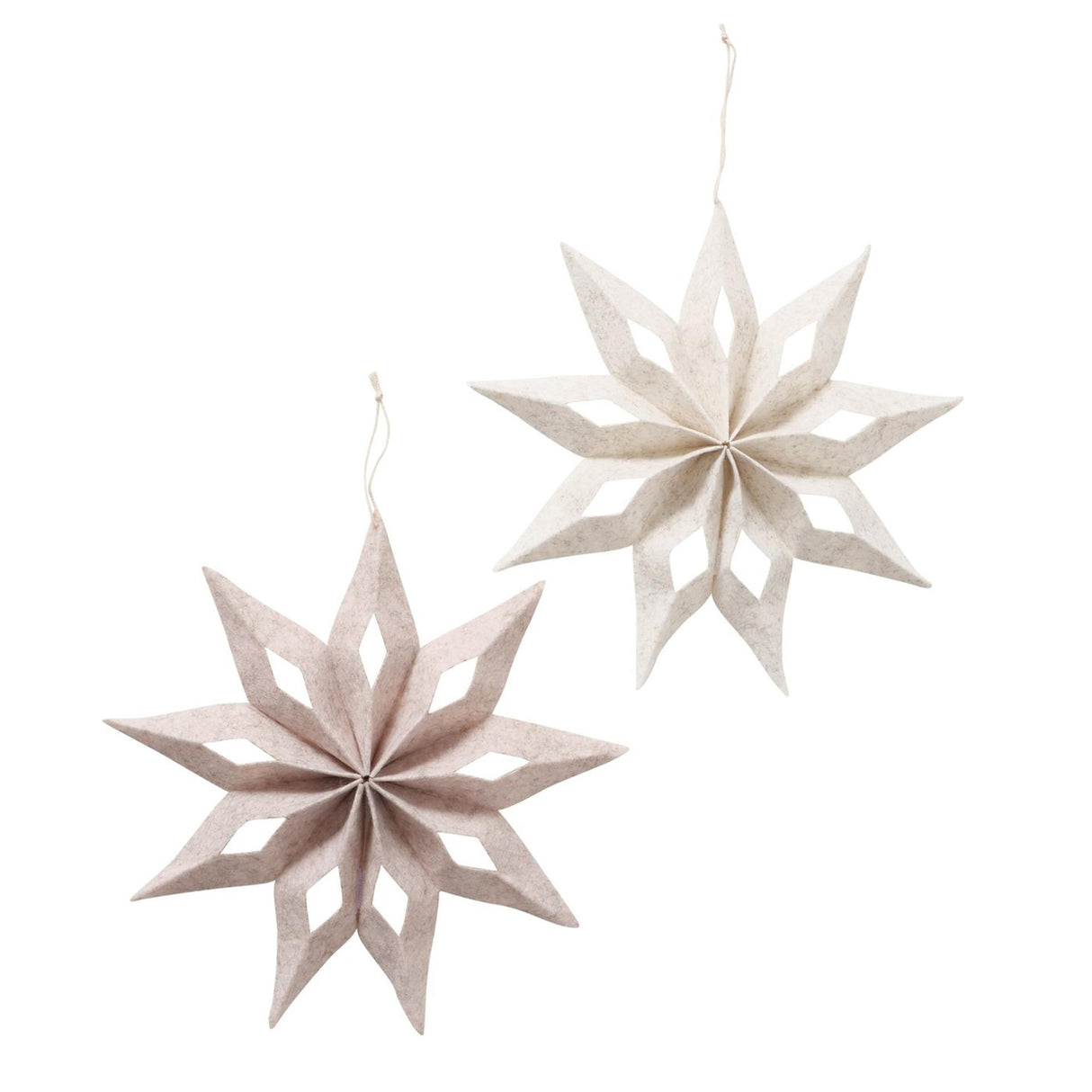 Boltze home kerstster kassio dia.30cm vilt creme beige