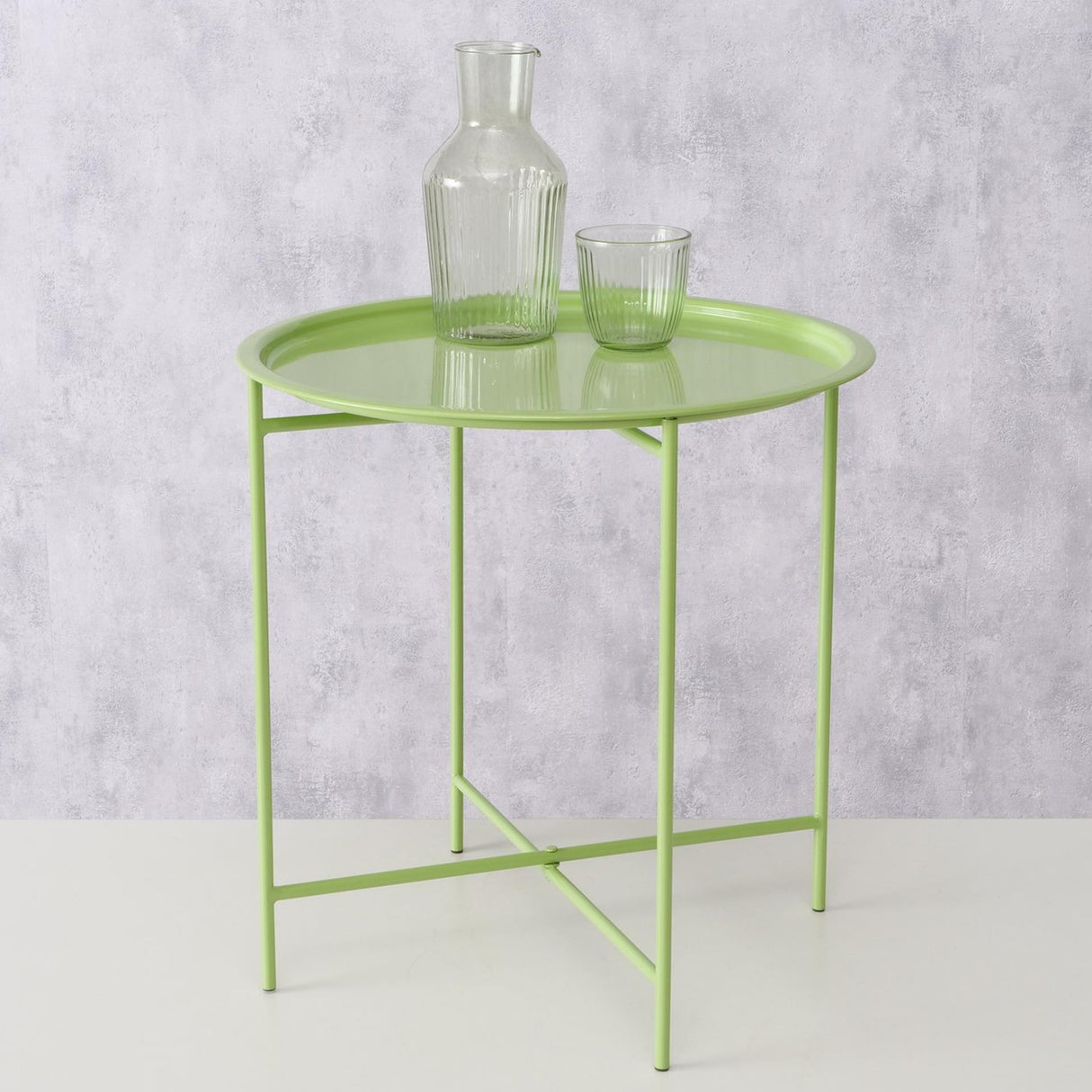 Boltze home dienbladtafel metaal groen