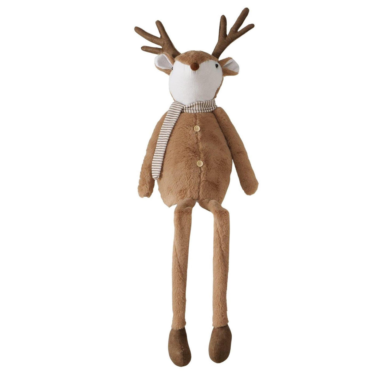 Boltze home bungelbeentjes hert wilmo h12,7cm bruin polyester