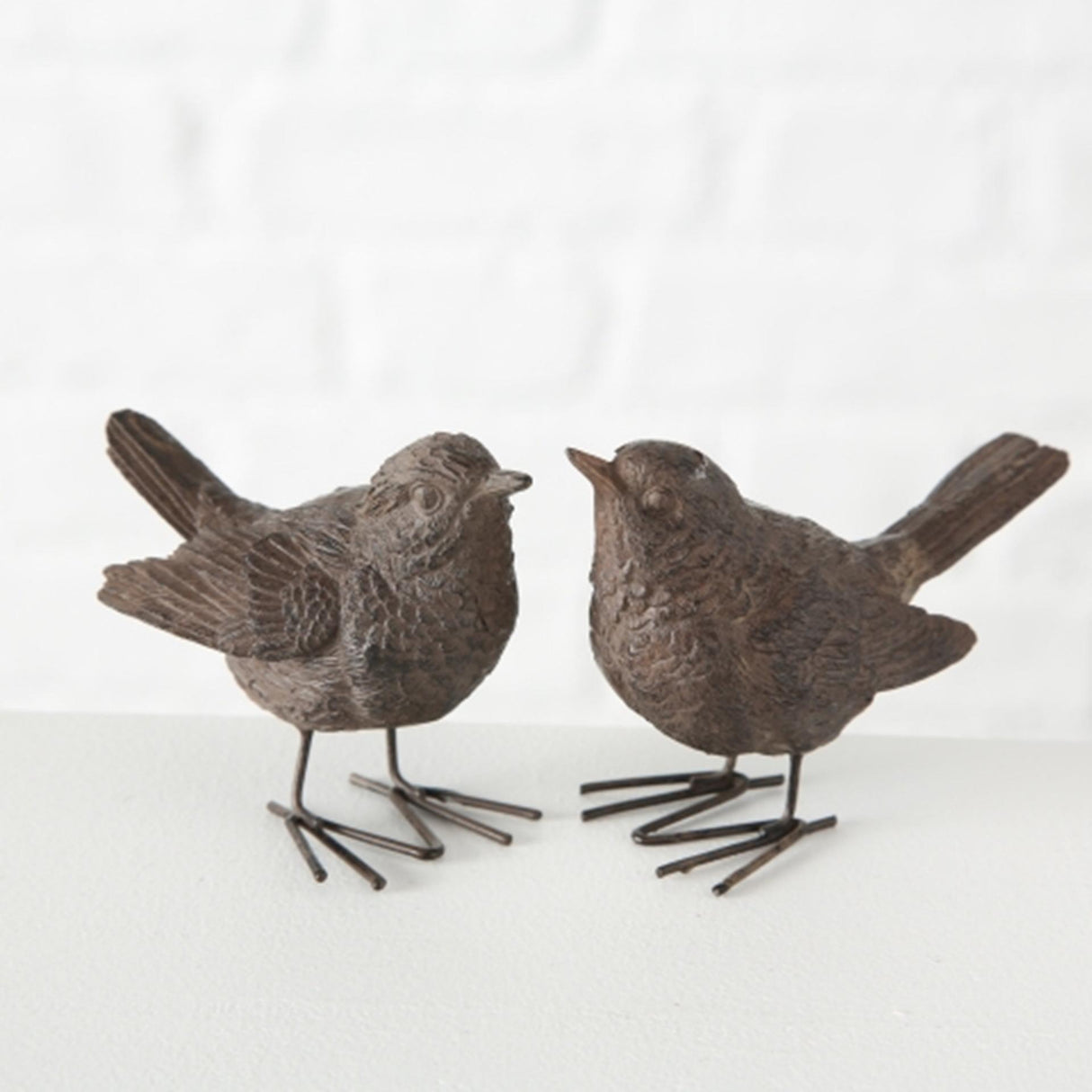 Boltze home beeldje vogel spatz h6cm polyresin