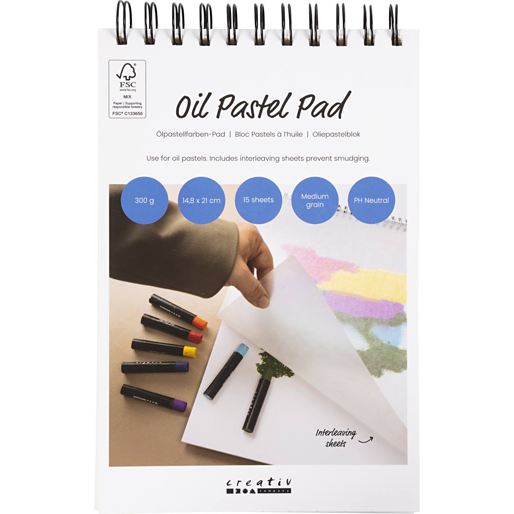 Creativ company http: www.cchobby.nl pad-voor-oliepastels-a5-vel-148x210-mm-300-gr-wit-15-vel-1-stuk