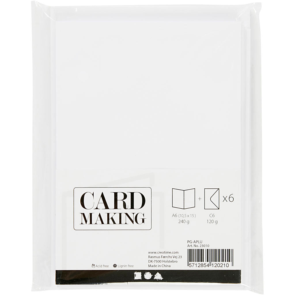Http: www.cchobby.nl kaarten-en-enveloppen-afmeting-kaart-10-5x15-cm-afmeting-envelop-11-5x16-5-cm-110-230-gr-wit-6-set-1-doos