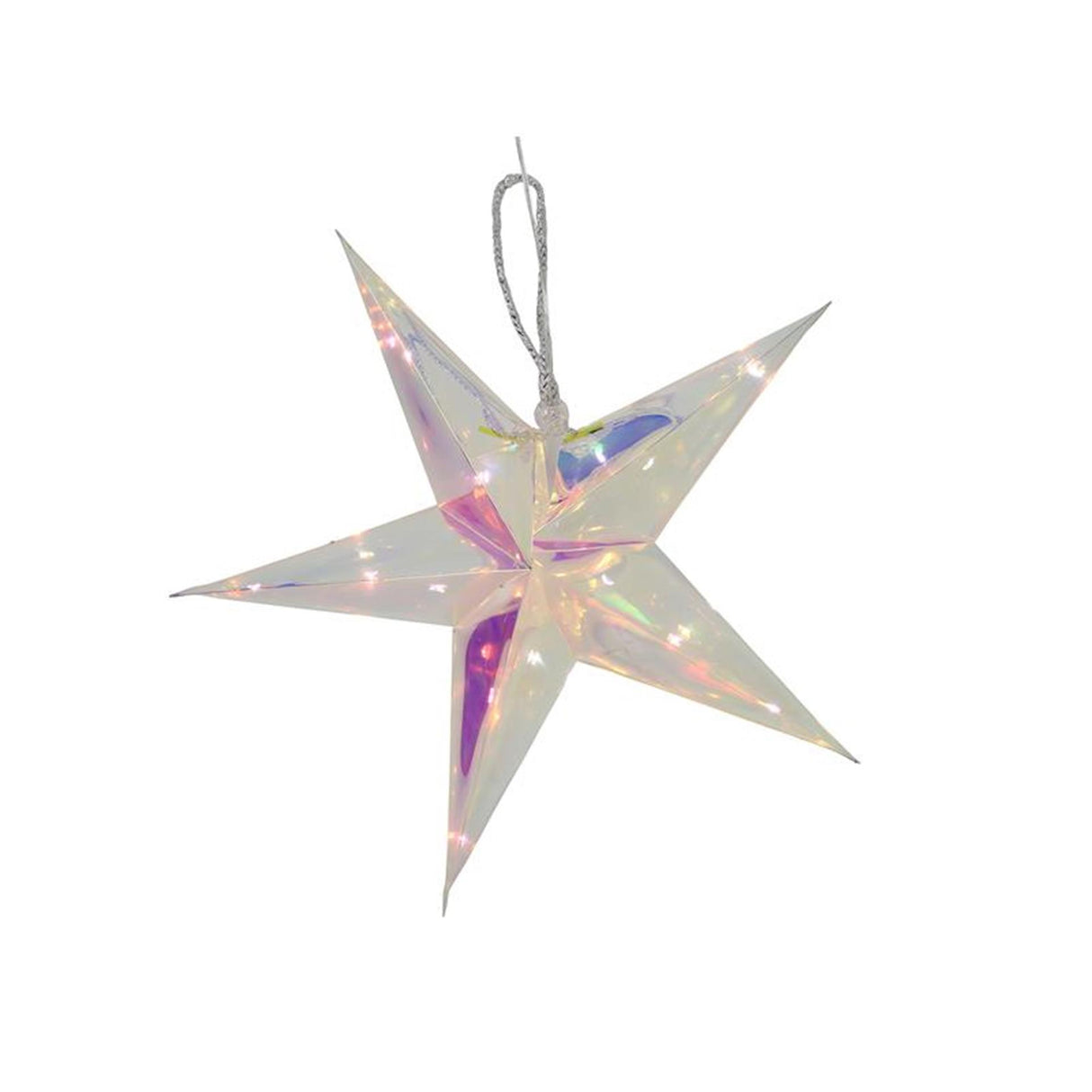 Svenska living ster irisé 34cm 15led timer 2xaa