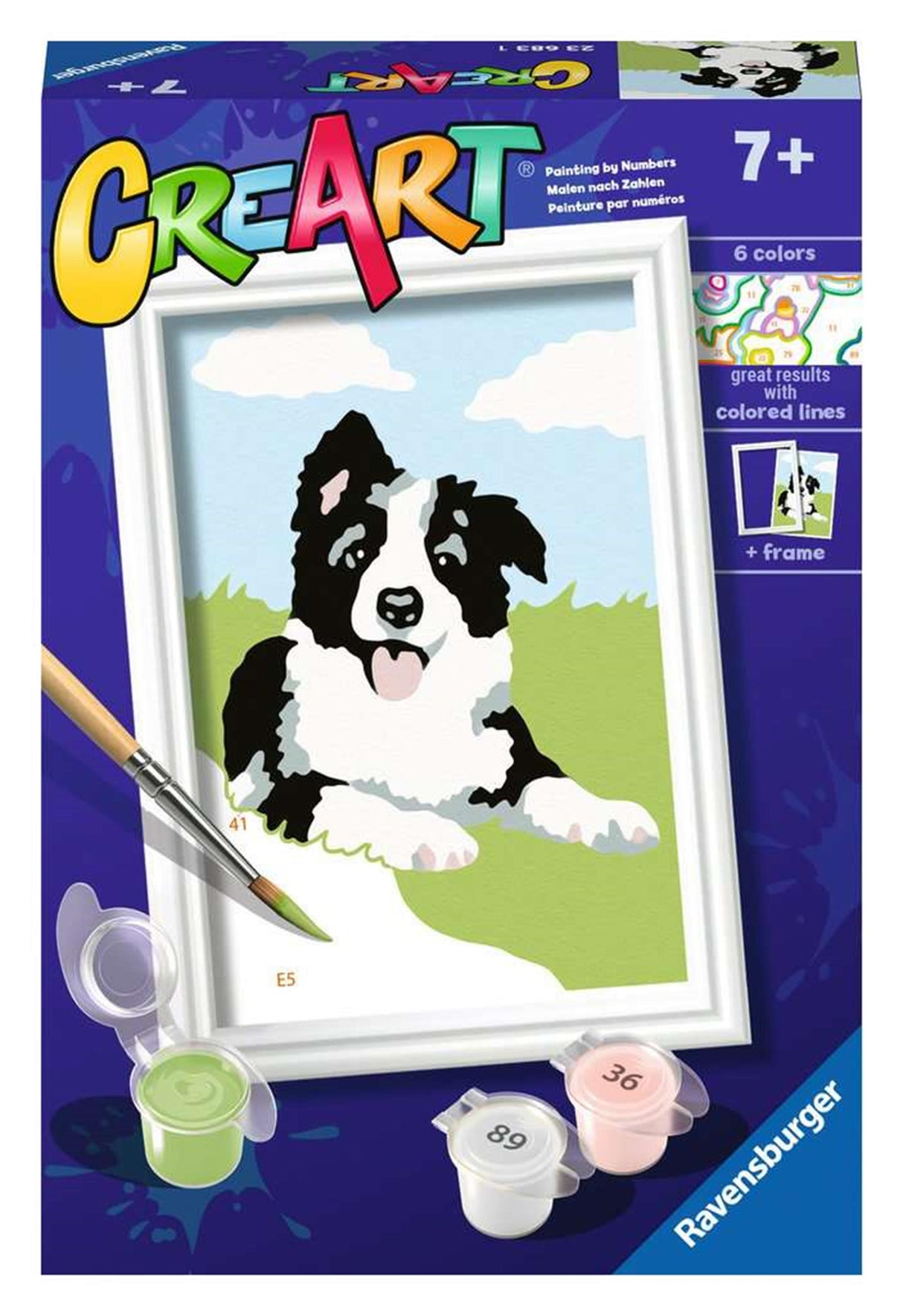 Ravensburger creart schilderen op nummer border collie