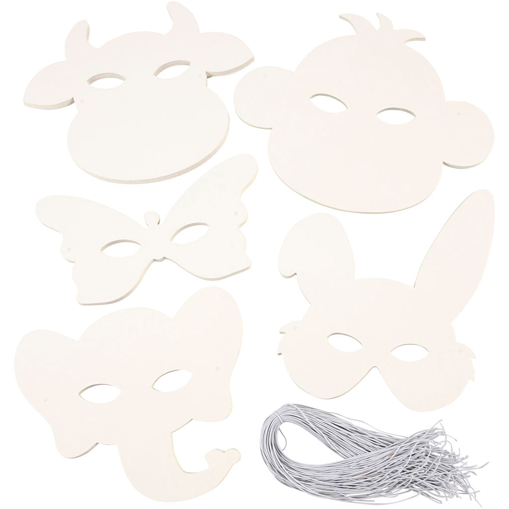 Creativ company http: www.cchobby.nl dierenmaskers-h-13-24-cm-b-20-28-cm-230-gr-wit-100-stuk-1-doos