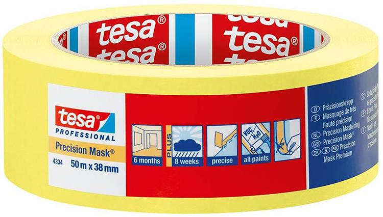 Tesa professional tesa precision mask 4334 25mm 50m geel