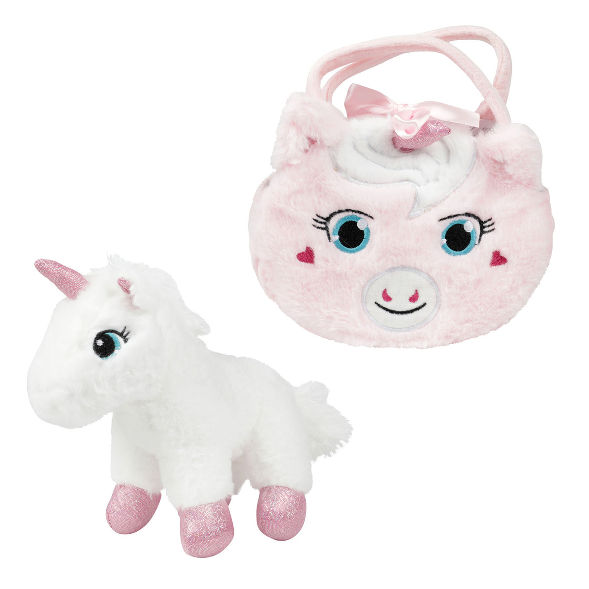 Toi-toys toi toys dream horse pluche eenhoorn in eenhoorntas 10x27x25cm