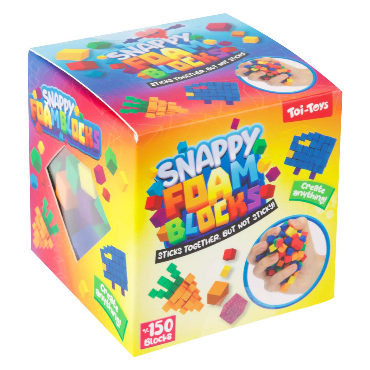 Toi-toys fun zelfklevende mini foamblokken