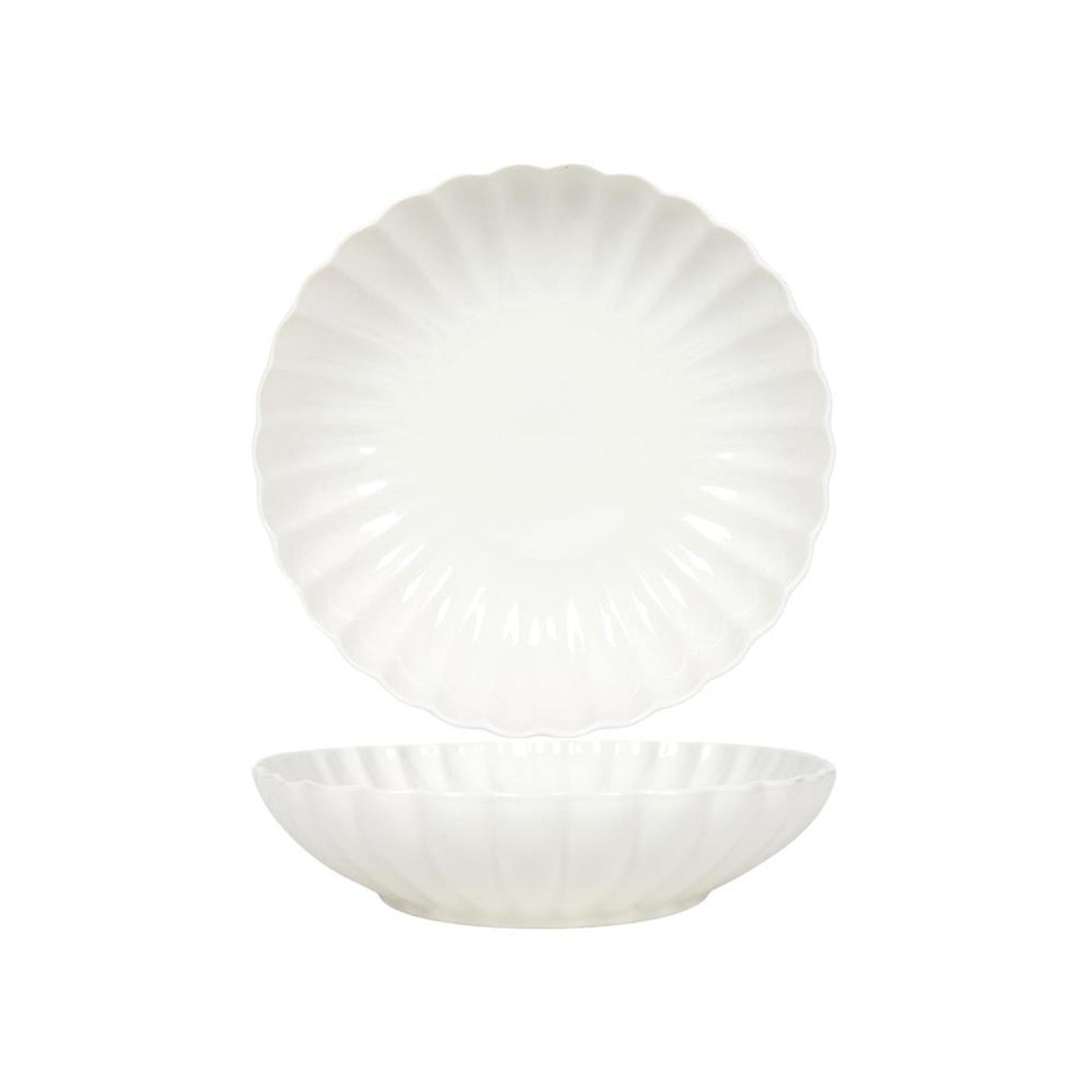 Svenska living diepbord ø20cm flower off white 6st