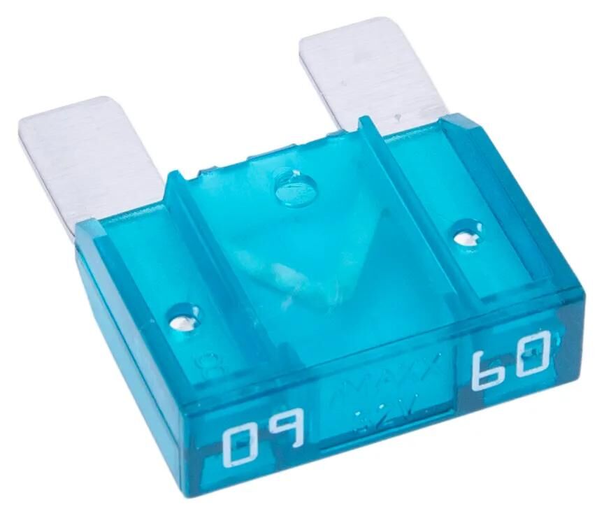 Dresselhaus zekering bananenstekker maxi flat fuse maxi 60a 1 piece light blue