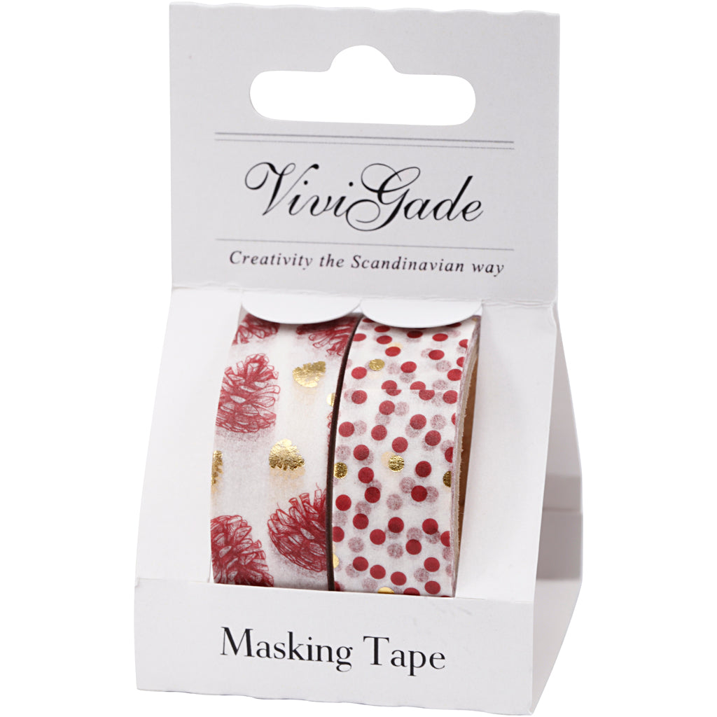 Http: www.cchobby.nl masking-tape-denneappels-en-stippen-folie-b-15-mm-2x4-m-1-doos
