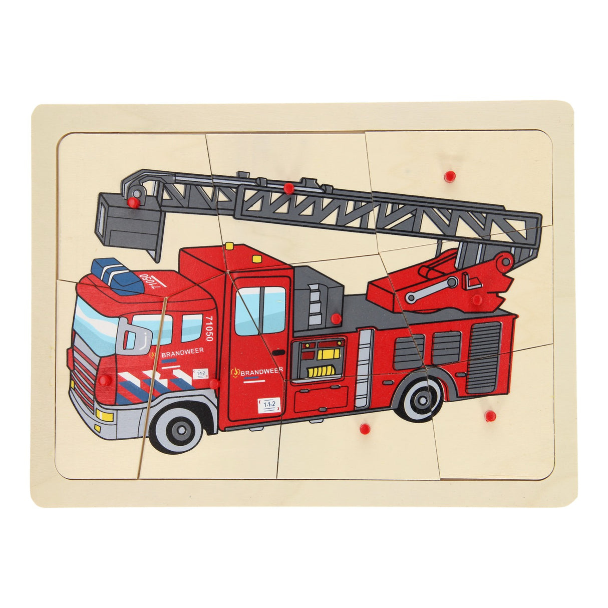 Playwood roel noppen puzzel brandweer
