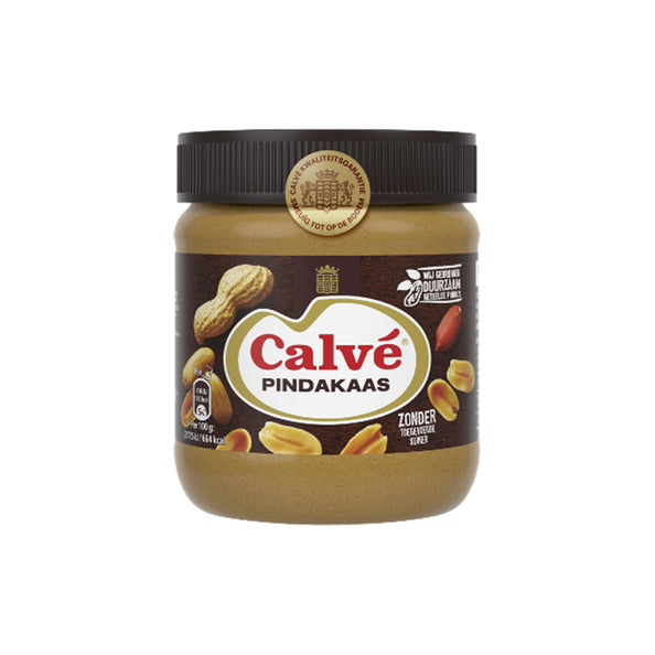 Calve calvé pindakaas - regular - smeuïg tot op de bodem - 12 x 350 g