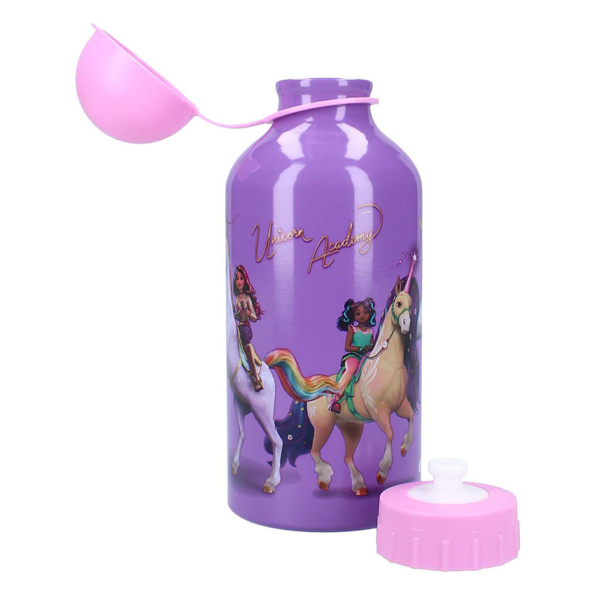 Vadobag unicorn academy - schoolbeker en drinkfles - paars - 500ml