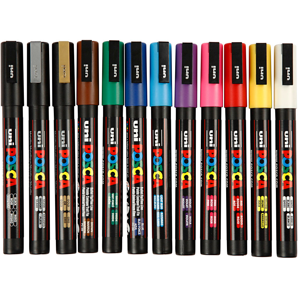 Http: www.cchobby.nl posca-marker-afm-pc-3m-lijndikte-0-9-1-3-mm-fijn-diverse-kleuren-12-stuk-1-doos