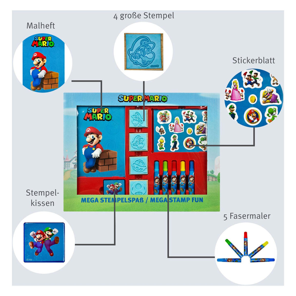 Under cover super mario mega stempelset