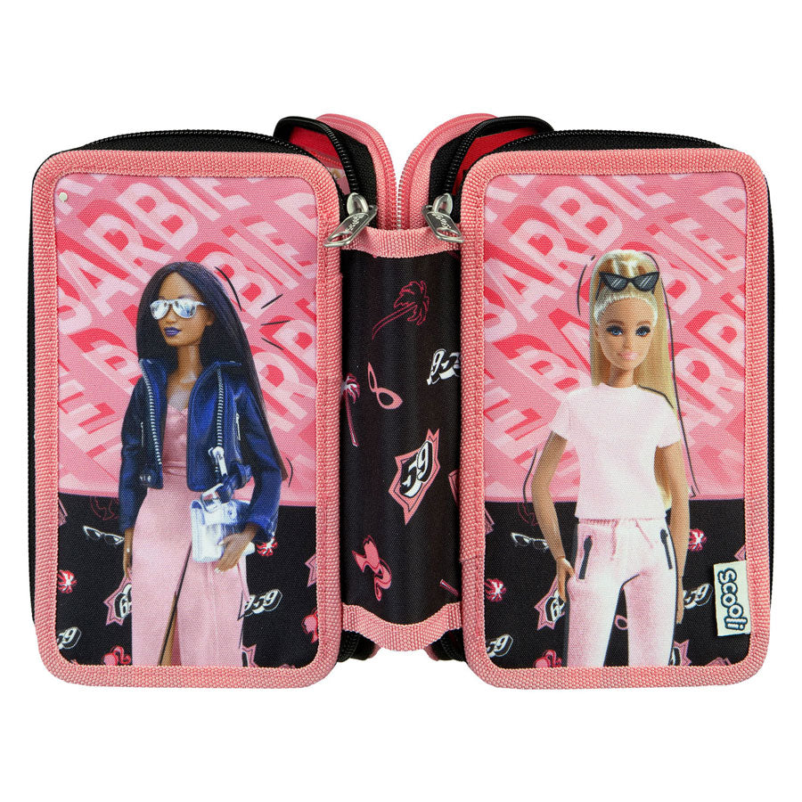 Undercover 3-vaks gevulde etui barbie
