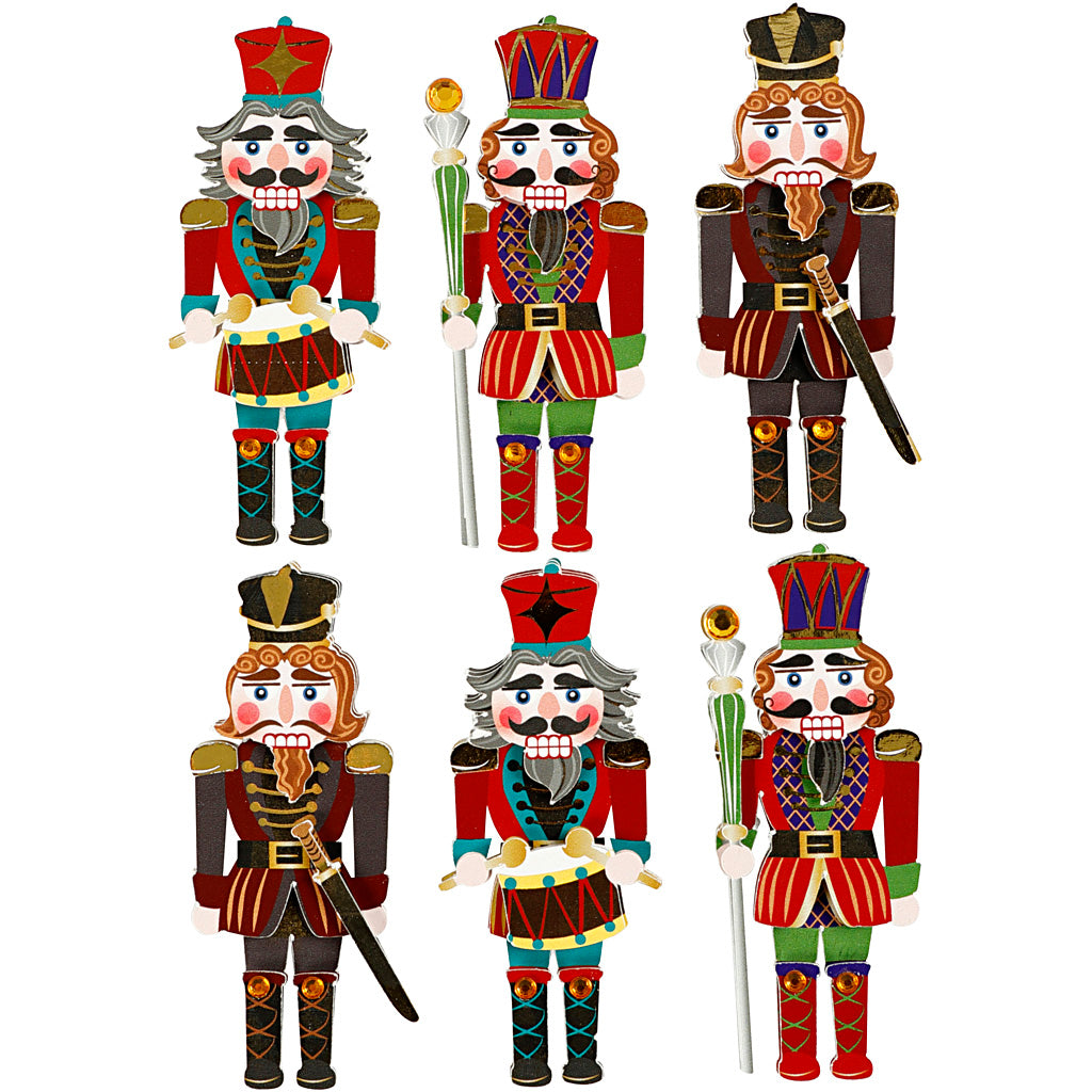 Creativ company http: www.cchobby.nl 3d-stickers-notenkraker-h-75-mm-b-30-mm-dikte-7-mm-6-stuk-1-doos
