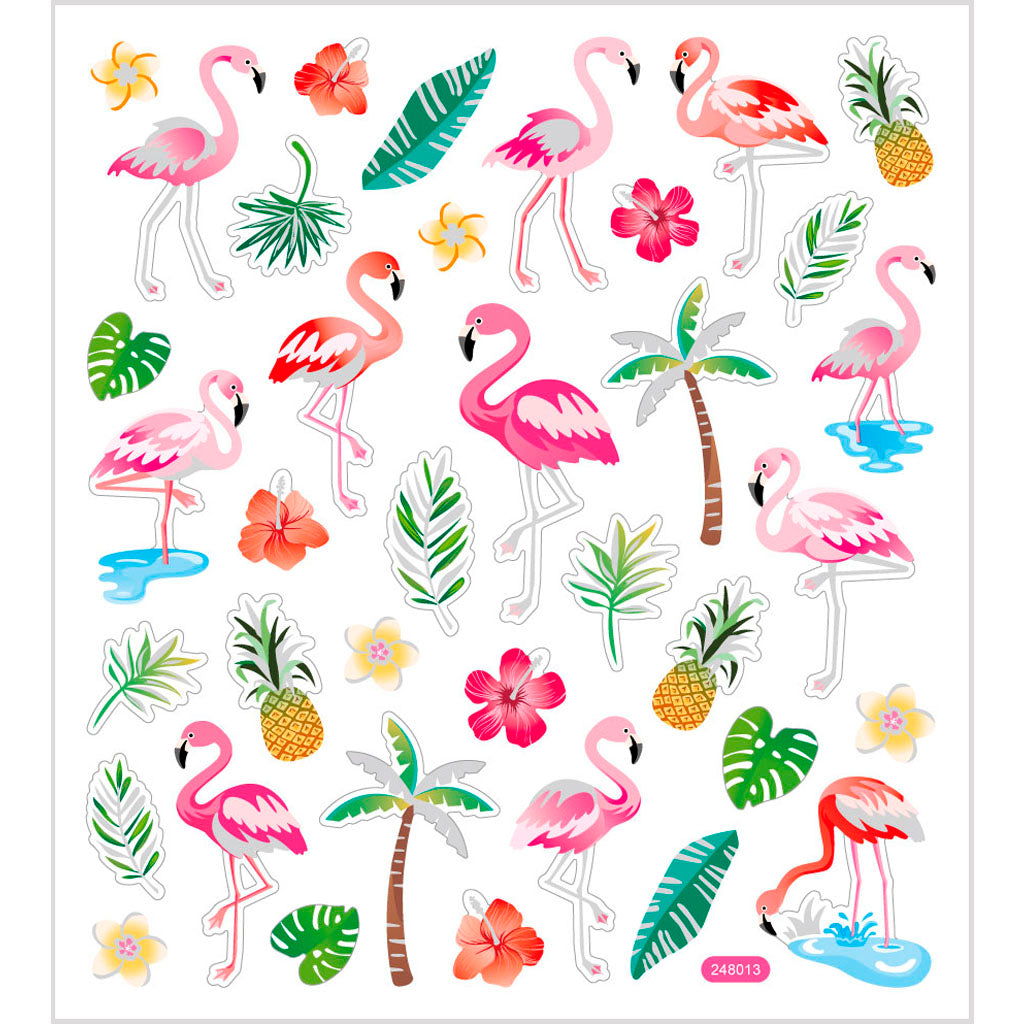 Creativ company http: www.cchobby.nl stickers-flamingo-vel-15x16-5-cm-ca-37-stuk-1-vel