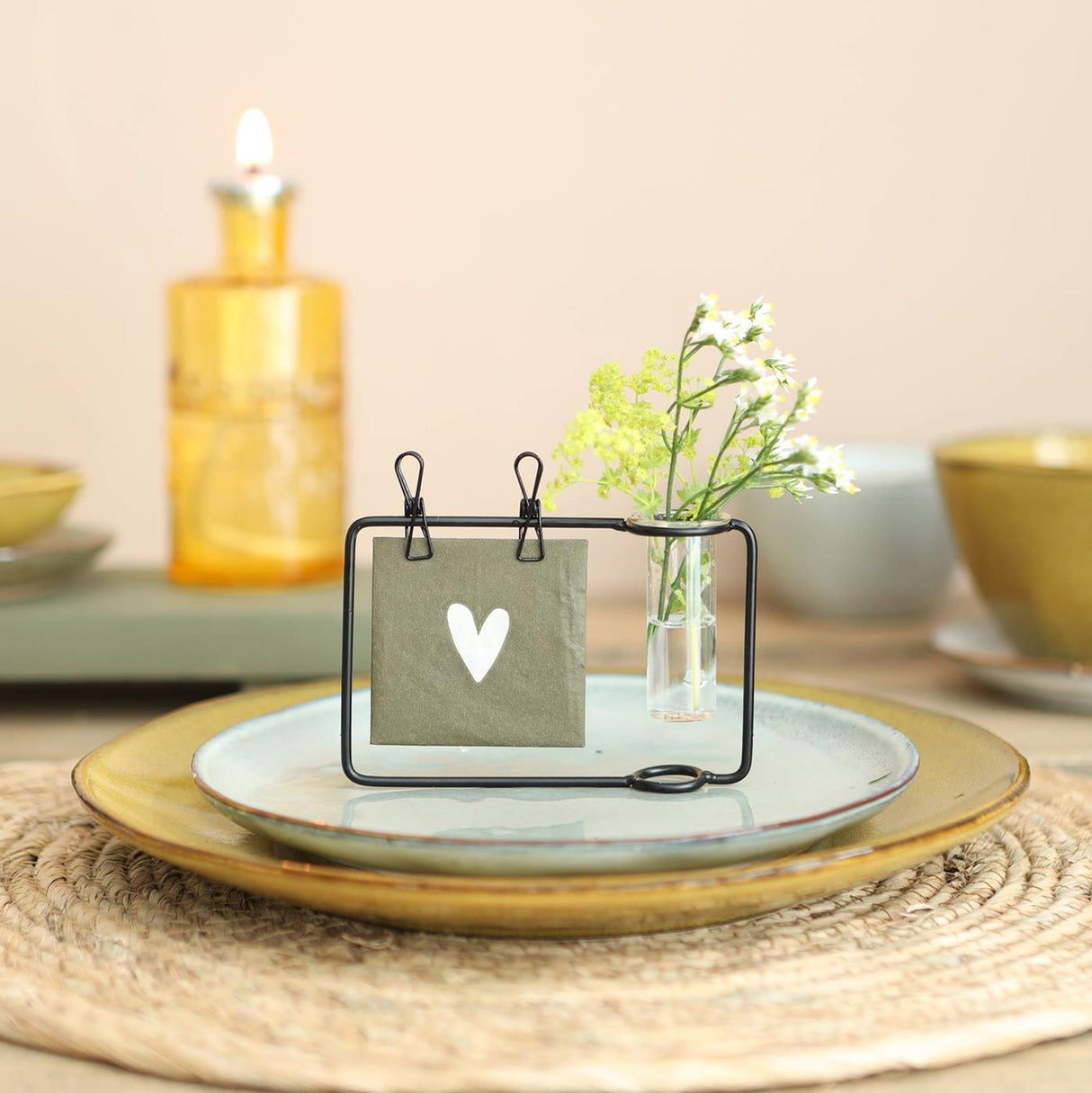 Ideas 4 seasons standaard met clip en vaas ''thank you'' met buis 12x2,5x8cm