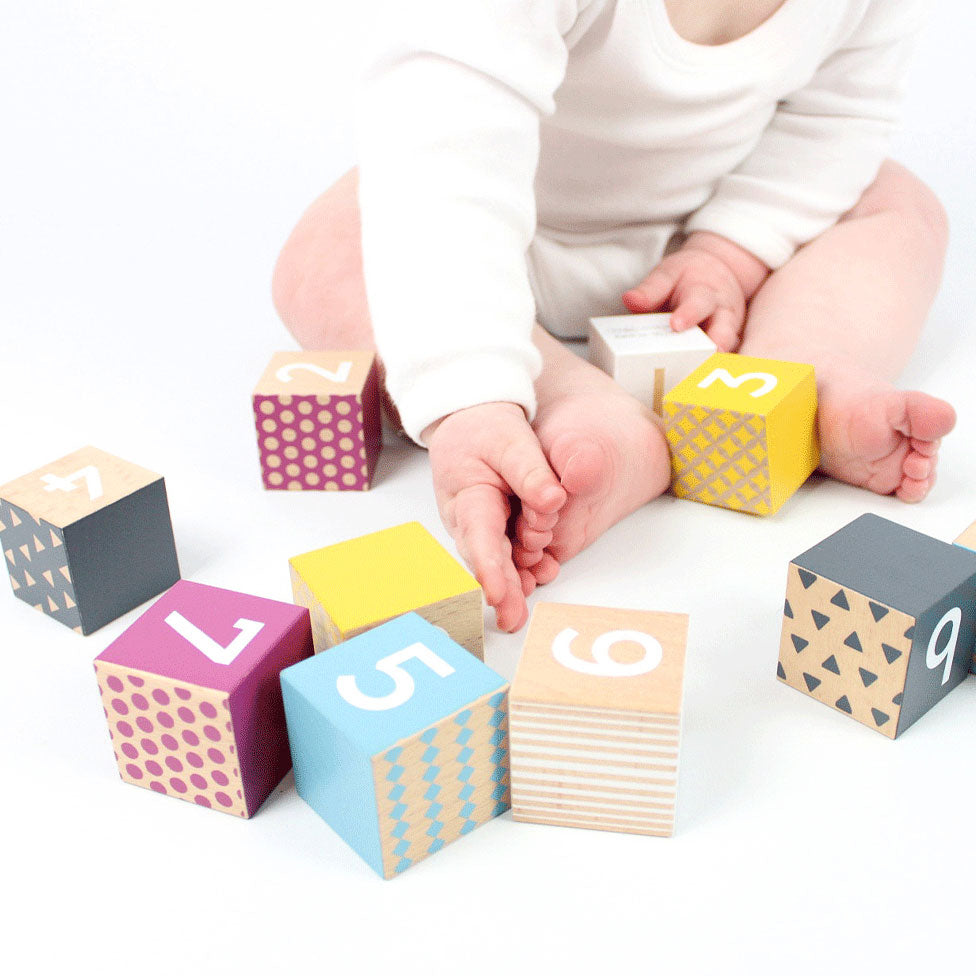 Bigjigs bigjjigs houten blokken met getallen, 100% fsc
