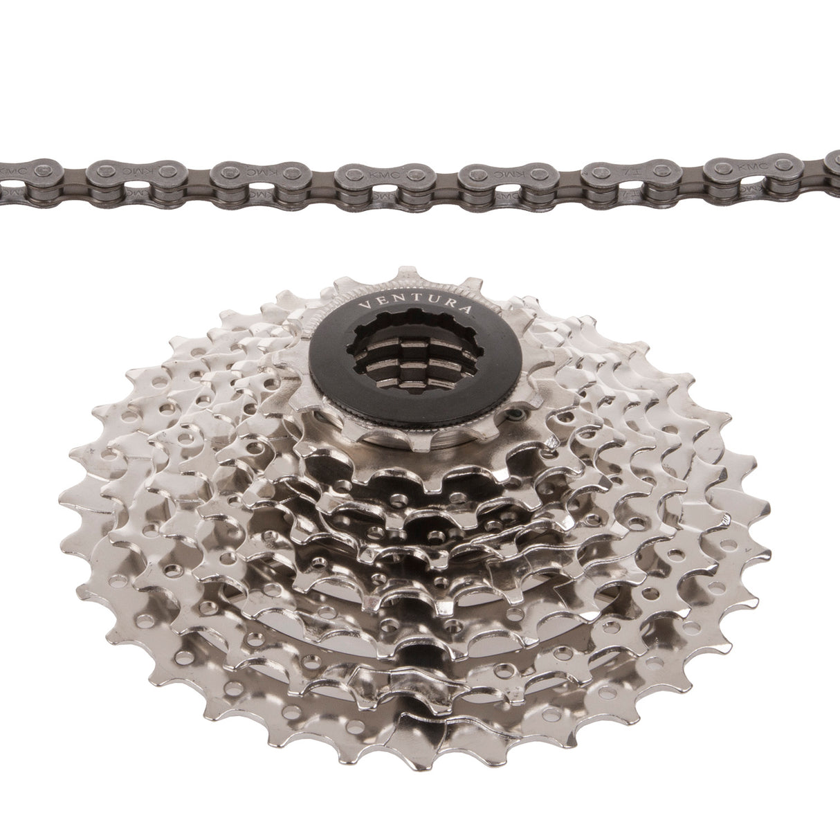 Ventura power 8 speed set of chain and cassette