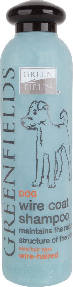 Greenfields hondenshampoo wire coat - hondenvachtverzorging - ø5x18.5 cm 200 ml blauw