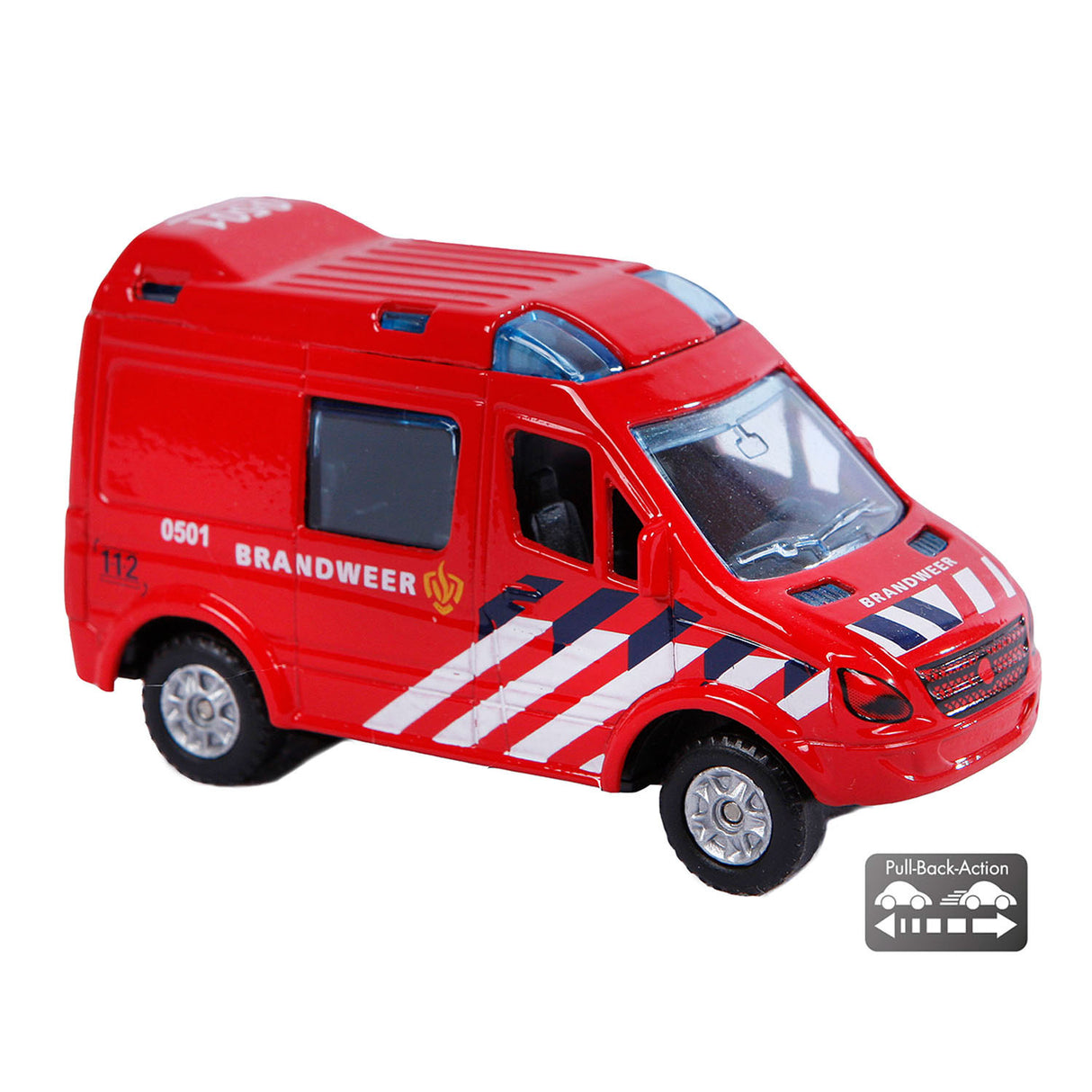 Kids globe brandweer nl die cast pullback-action 8cm