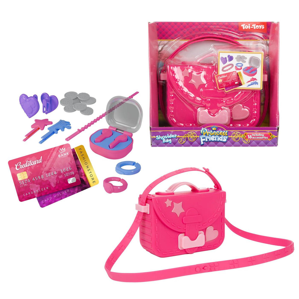 Toi-toys princess friends schoudertas met acc 12dlg 2ass +