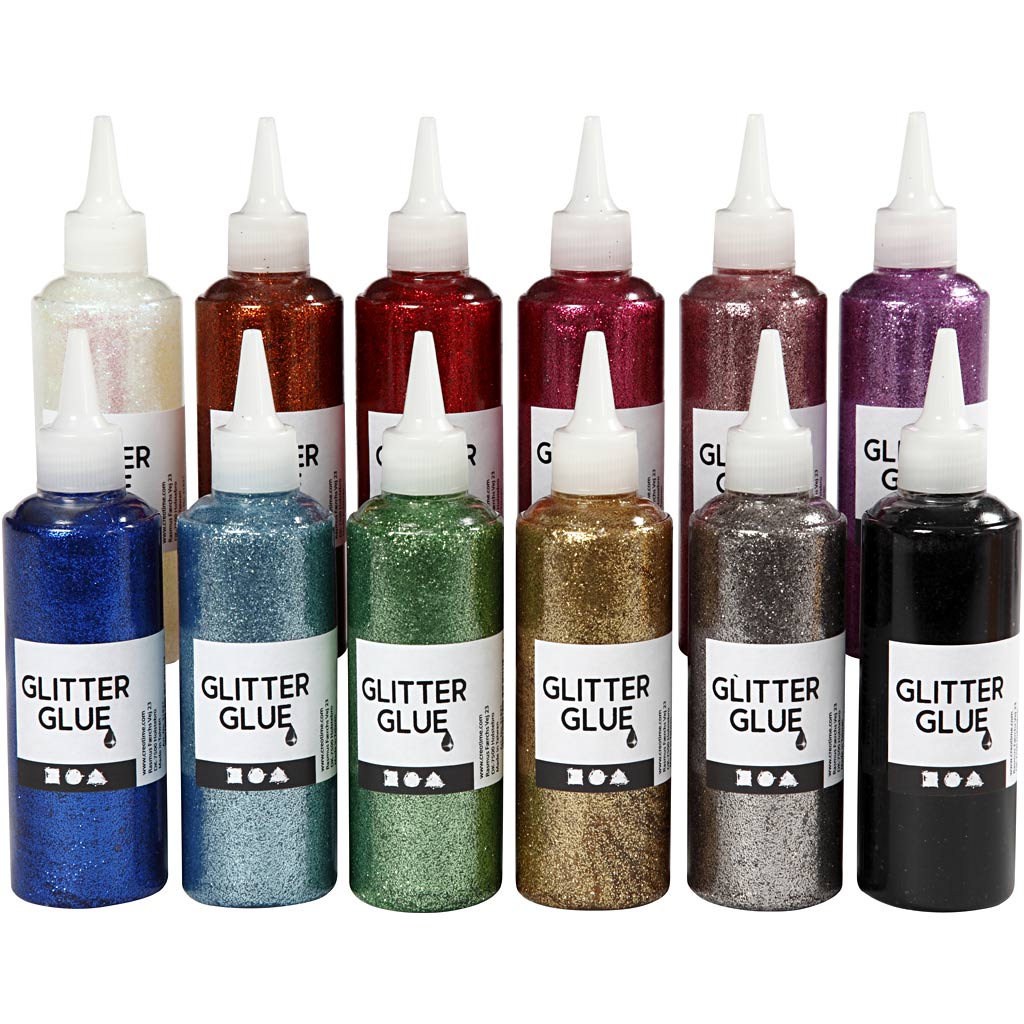 Creativ company http: www.cchobby.nl glitterlijm-diverse-kleuren-12x118-ml-1-doos