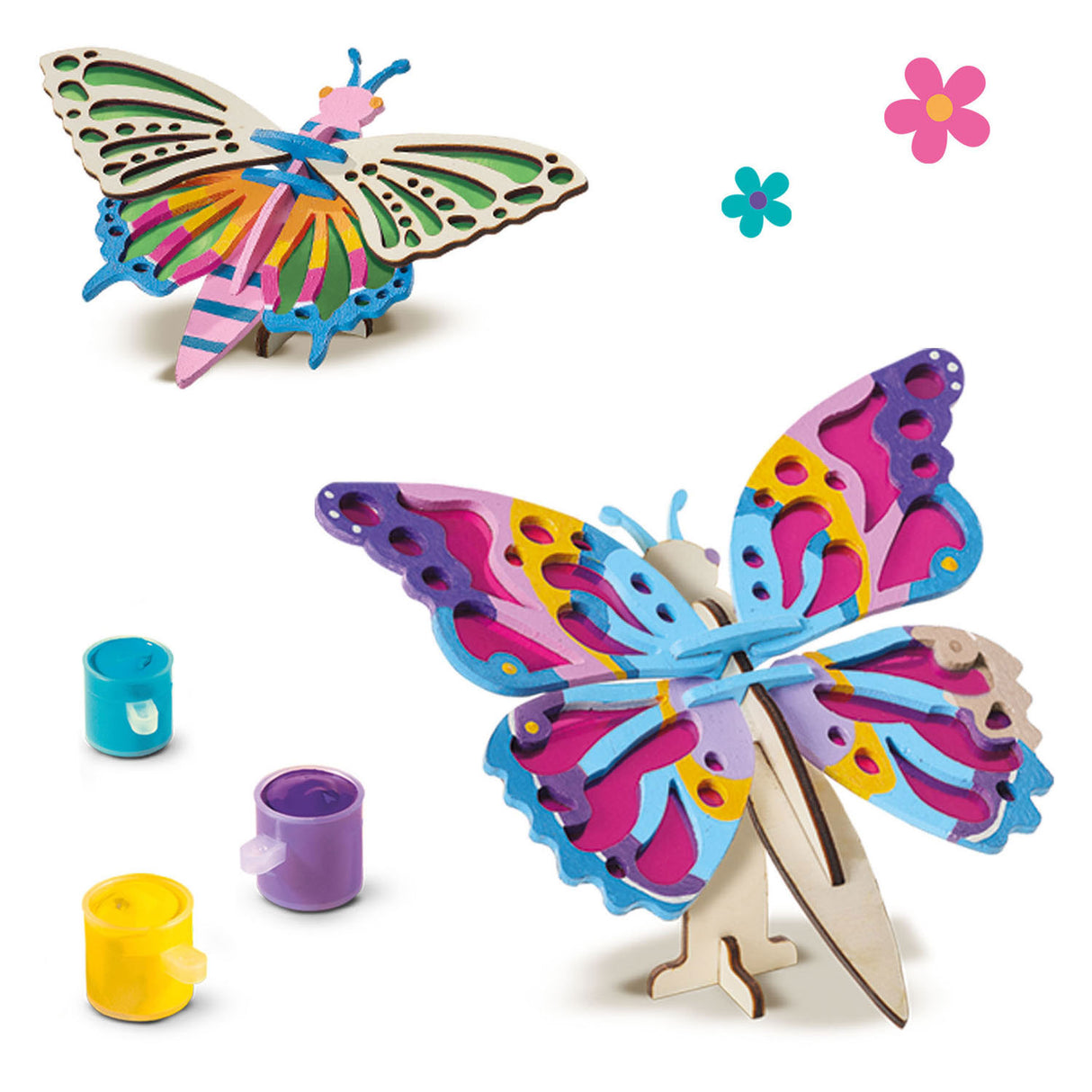 Ses houten vlinders versieren - inspired by nature